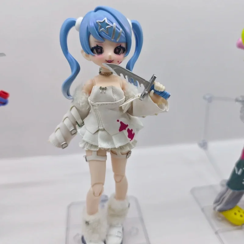 جديد عشية لينا مزدوجة الوجه القاتل سلسلة Bjd صندوق أعمى Kawaii المحمول المشتركة دمية لعبة مجسمة سر زخرفة المنزل هدايا عيد الميلاد #4