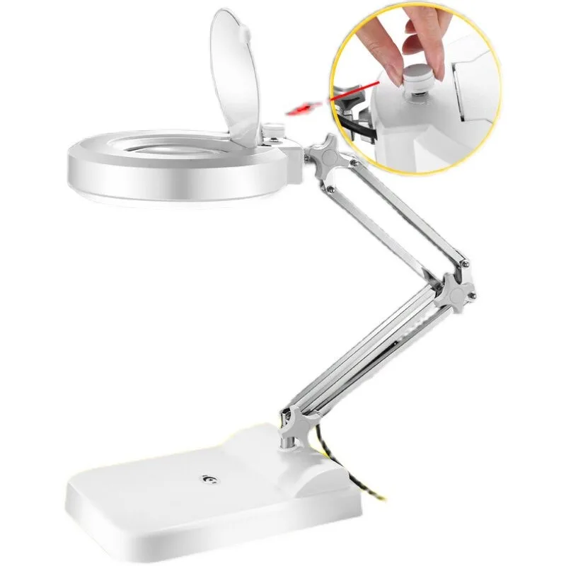 For dimming LED lamp magnifying glass optical lens 10 times 30 times reading mobile phone maintenance electronic inspection