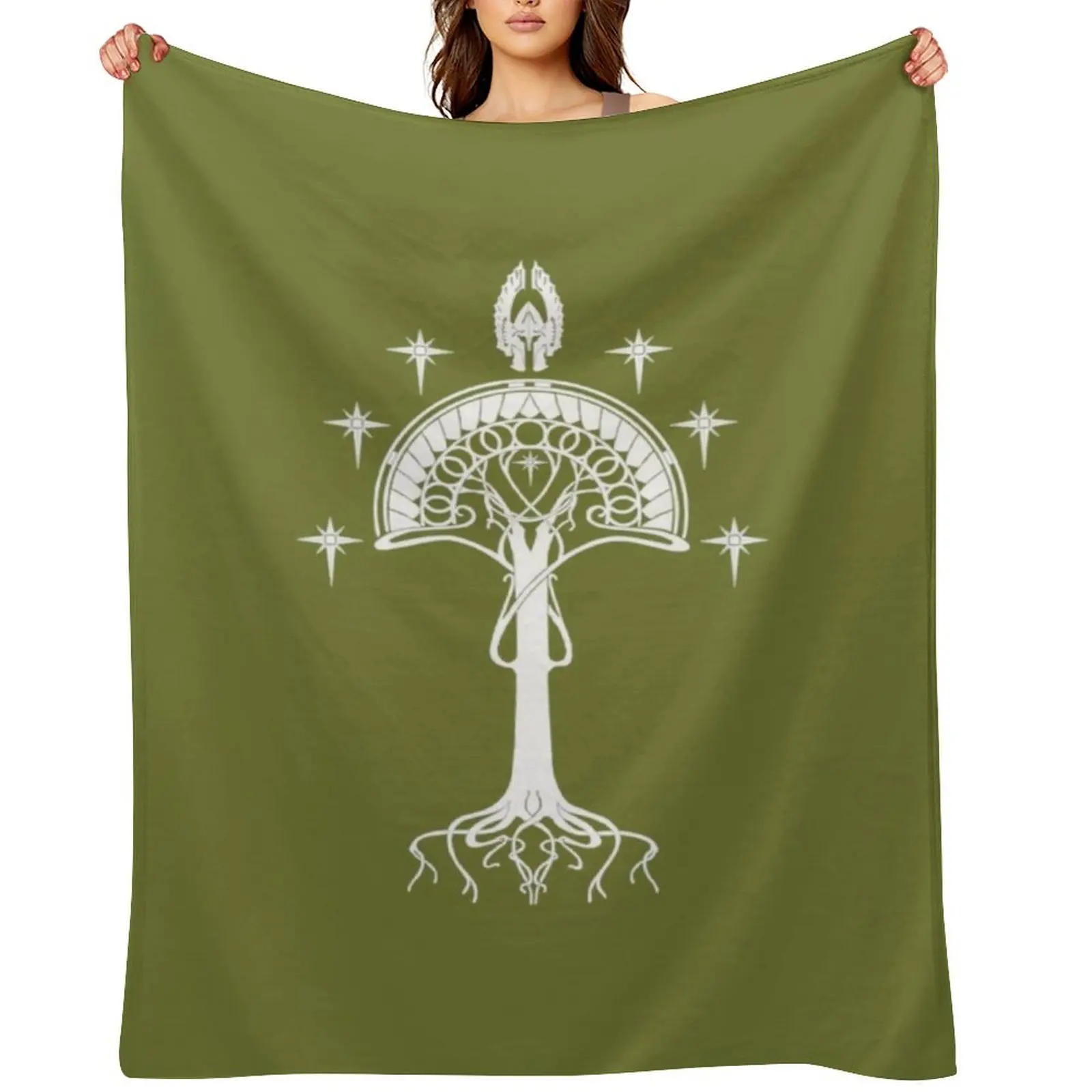 

Sigil of the United Kingdom of Arnor and Gondor Throw Blanket Blankets Sofas Of Decoration Custom anime bed plaid Blankets