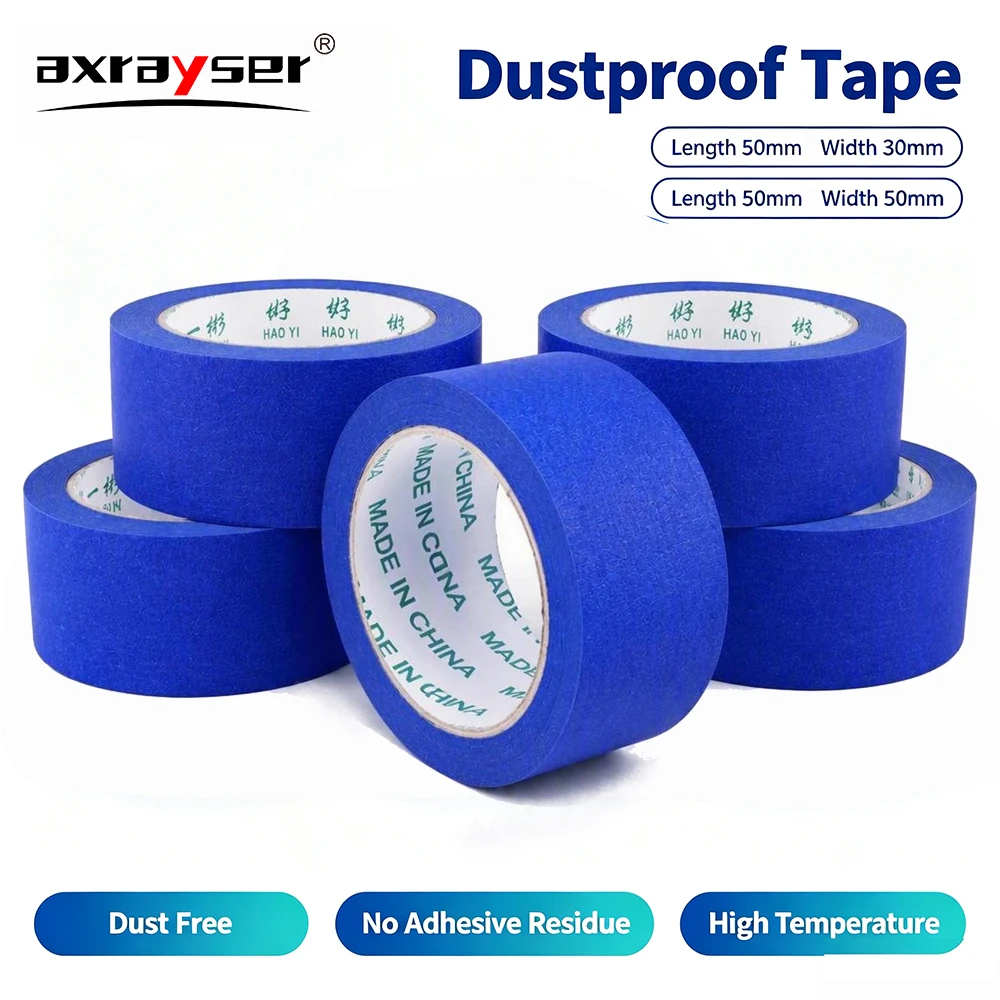 Dustproof Tape Length 50mm Width 30/50mm Blue Protective Tape No-mark Dust Free No Adhesive Residue High Temperature