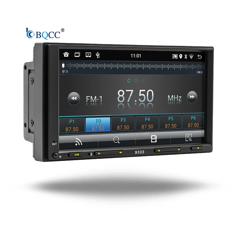 

BQCC 2 Din 7" Quad/Octa Core HD Screen Android 13 Wireless Android Auto Carplay GPS WIFI BT RDS DVR Mirrorlink Car Stereo 9333