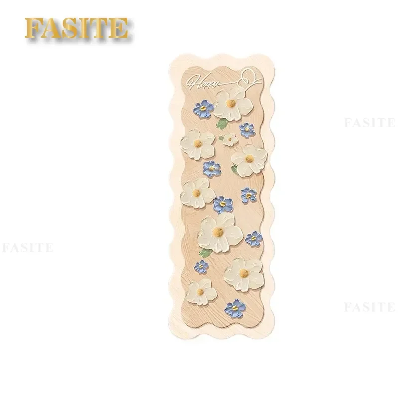 For Invisible Full Length Mirror Decorative Painting Cream Style Porch Push Pull Hidden Type Can Be Closed And Blocked Mural