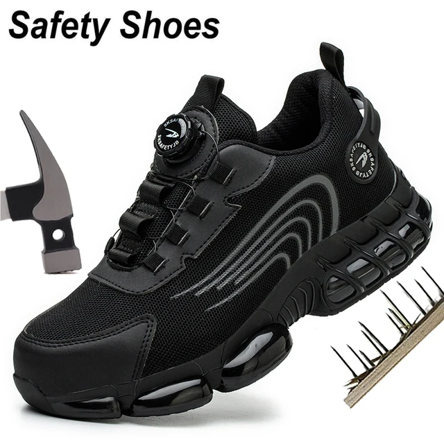 Nowe buty ochronne męskie trampki robocze niezniszczalne buty stalowe buty ochronne z palcami Anti-smash antyprzebiciowe robocze buty taktyczne