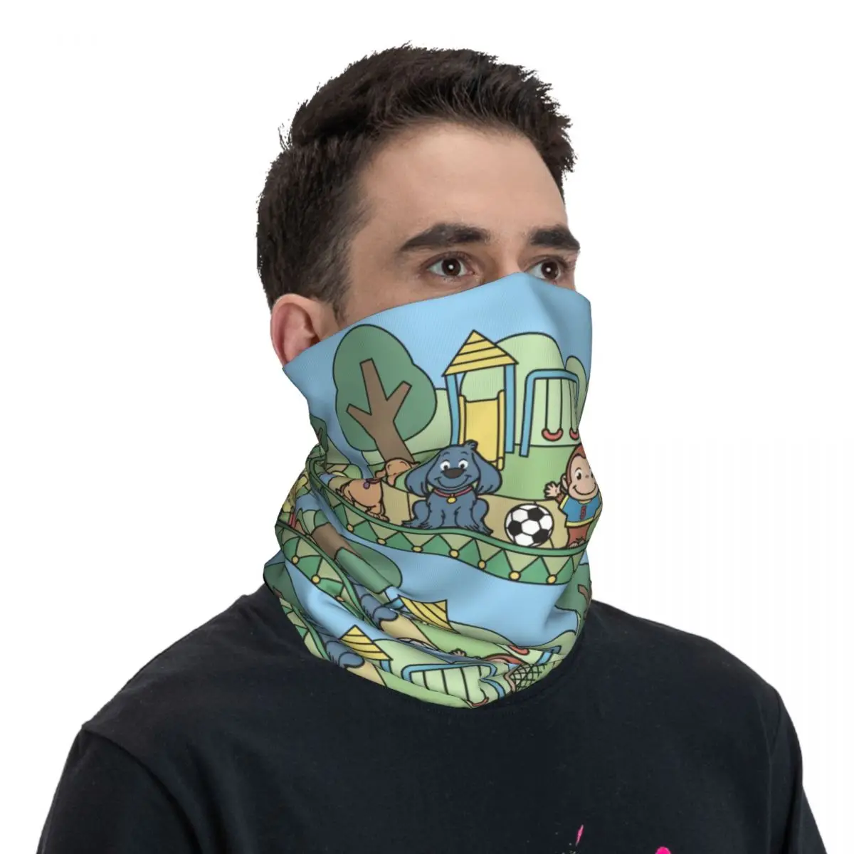 Let's Play Scarf Neckerchief Neck Face Mask Polyester