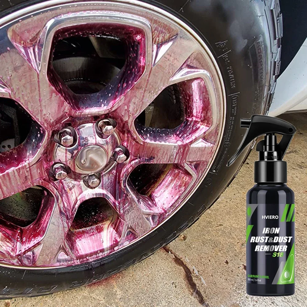 1X Automotive Iron Remover Wheel Rims Scrapers Protective Wheels Brake Discs Dust Rust Removal Cleaning Agent Paint Maintenance