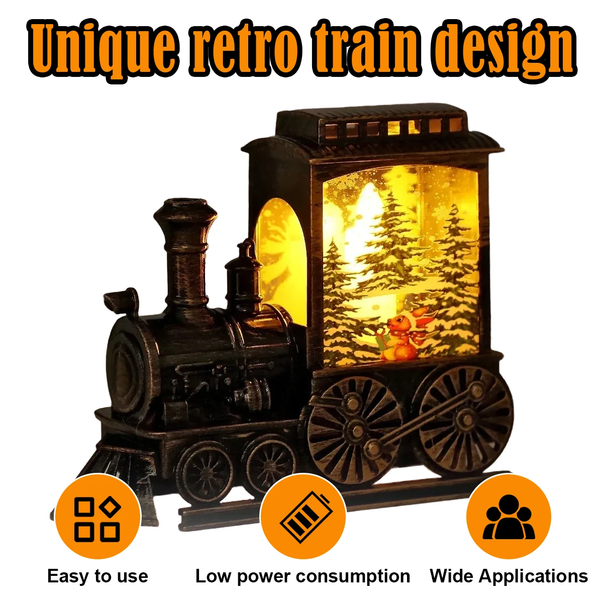 

Led Portable Train Night Decorations Christmas Electric Hanging Outdoor Bedroom Lights 3000k Lamps Motif Toys Desk Lamp Gift For