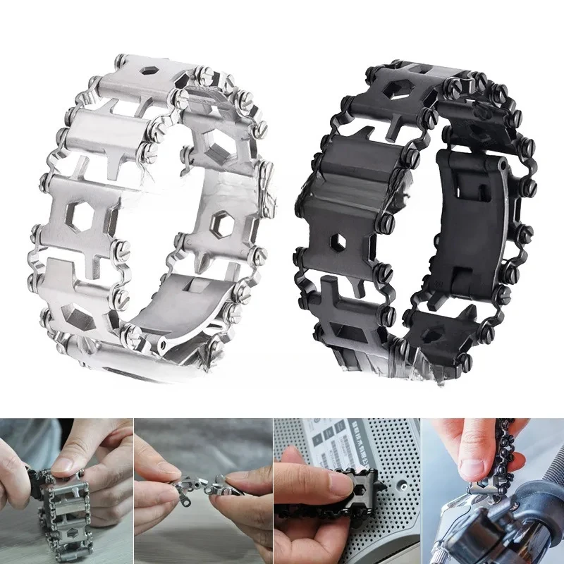 

29-In-1 Tool , Walker Multi-Function Bracelet, Emergency Stainless Steel Outdoor