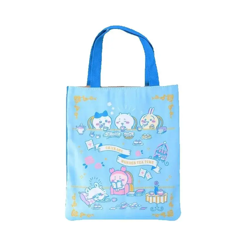 

Chiikawa Handbag Hachiware Cartoon Cute Single Shoulder Thick Canvas Tote Bento Bags Large Capacity Portable Commute Creative