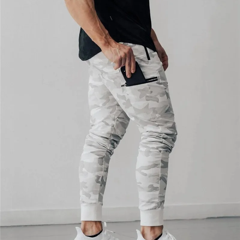 2025 NEW camouflage Pants Men Sweatpants Workout Fitness Sports Trousers Male Running Pants Training zipper pocket Jogger Pants