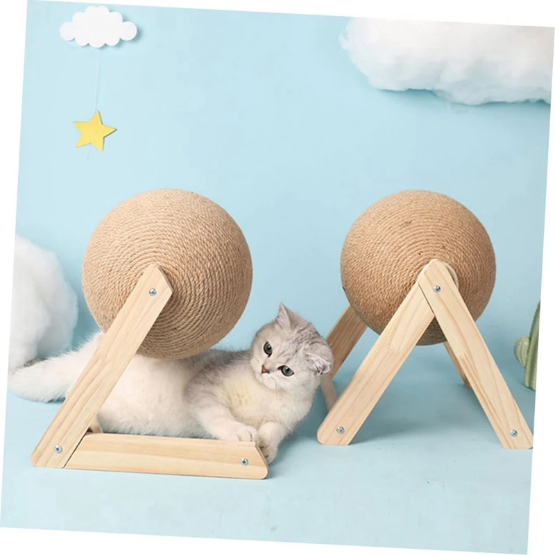 وسادة خدش للقطط على الأرض، حامل لوح خدش مضحك، كرة خدش للقطط، وسادات خدش عمودية للقطط، متينة