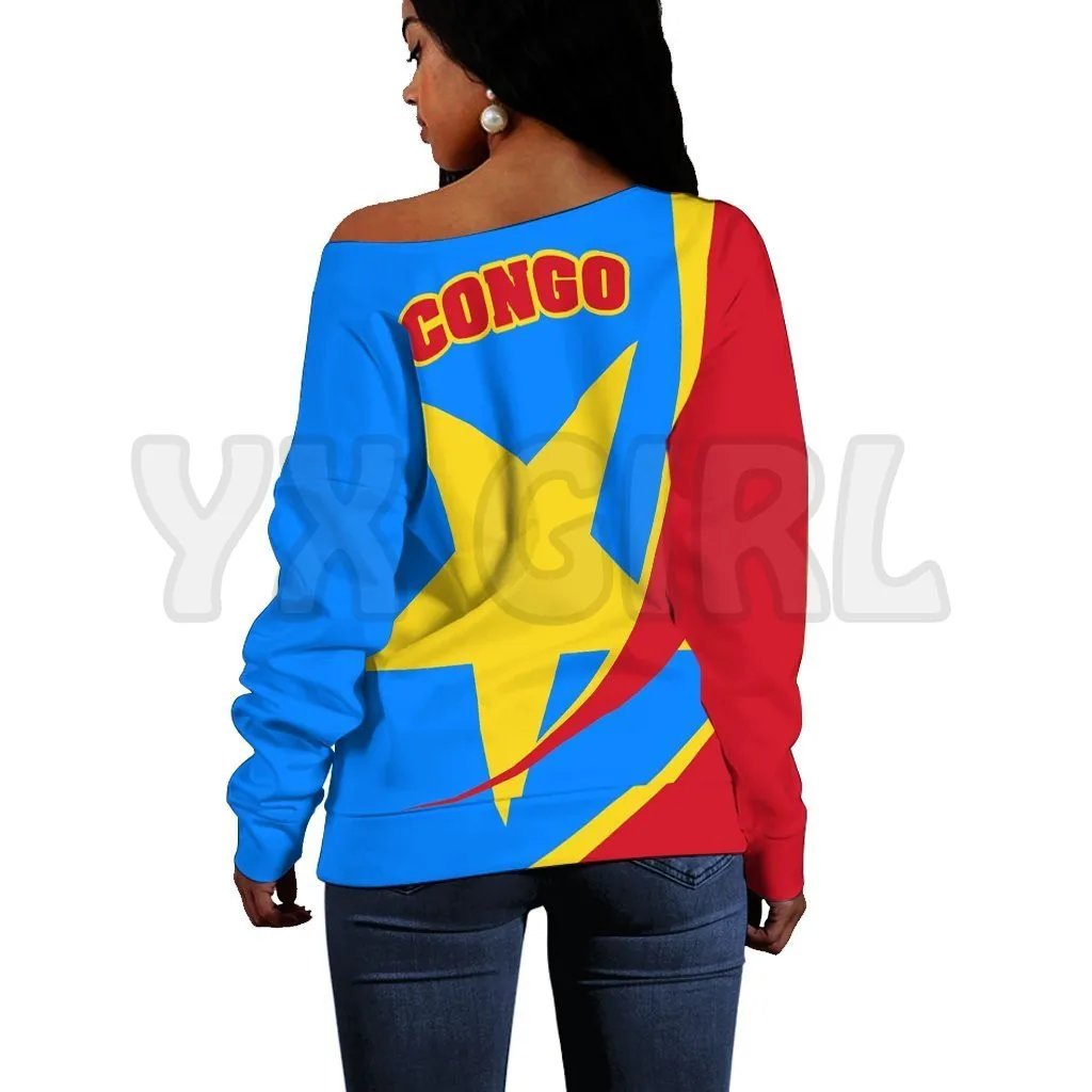 YX GIRL Greek Life Dr Congo Arch Style 3D Printed Novelty Women Casual Long Sleeve Sweater Pullover