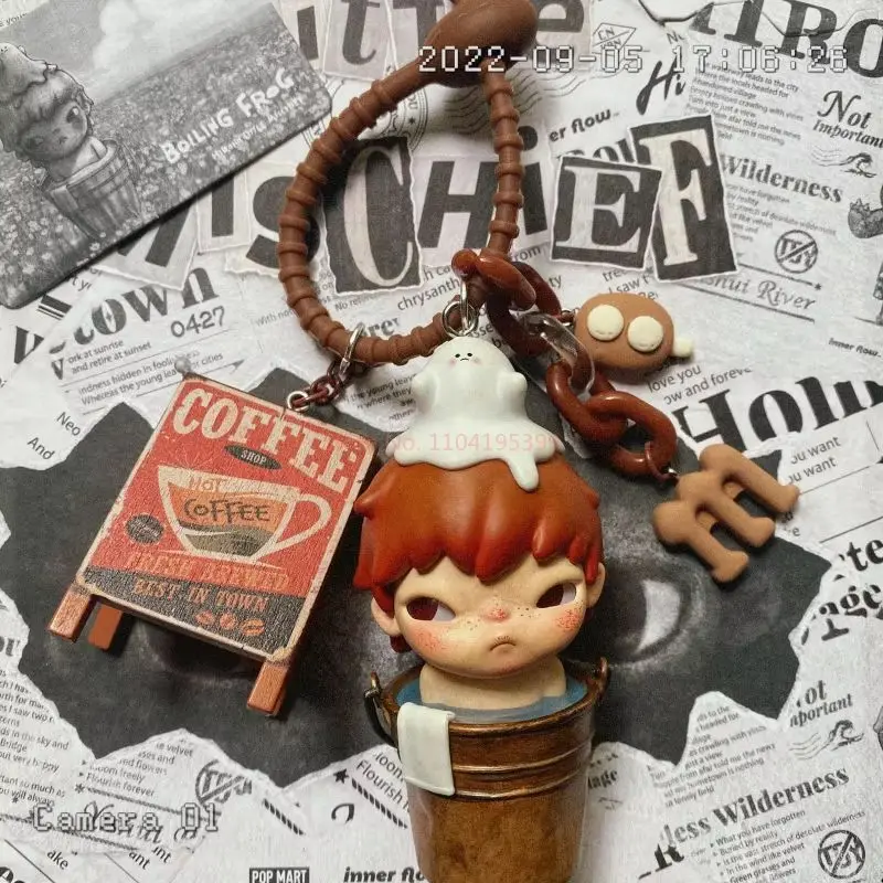 Authentic Hirono Ono's Little Bad Series Anime Figure Car Keychain Creative Bag Pendant Pvc Model Toys Holiday Gifts