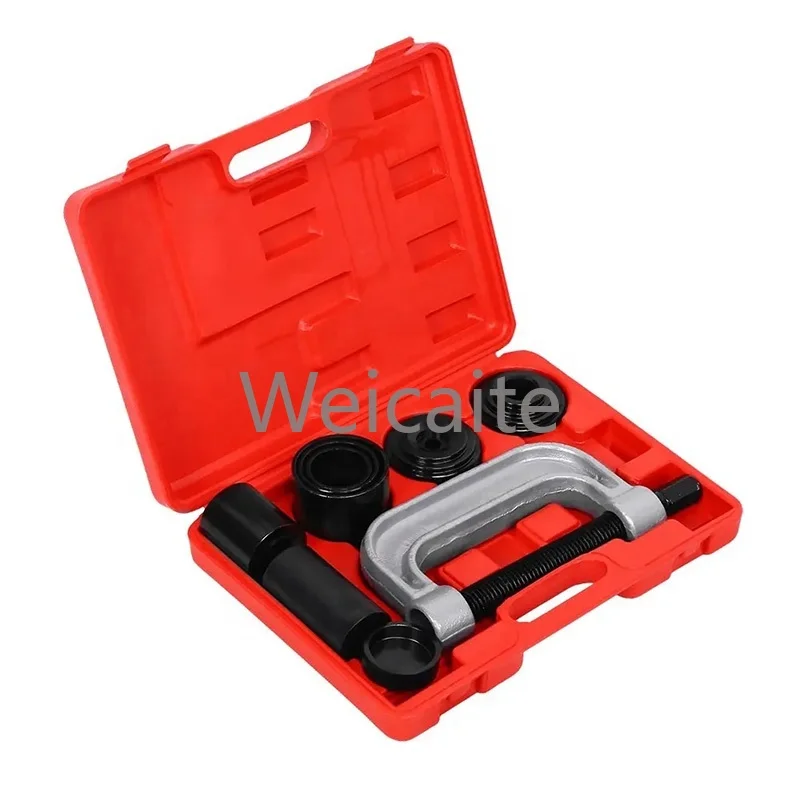 Separador de rótula hidráulica Universal, herramienta de reparación de automóviles, 4 pulgadas, 1 Juego de adaptadores, 10 Uds., herramienta de extracción de rótula automática
