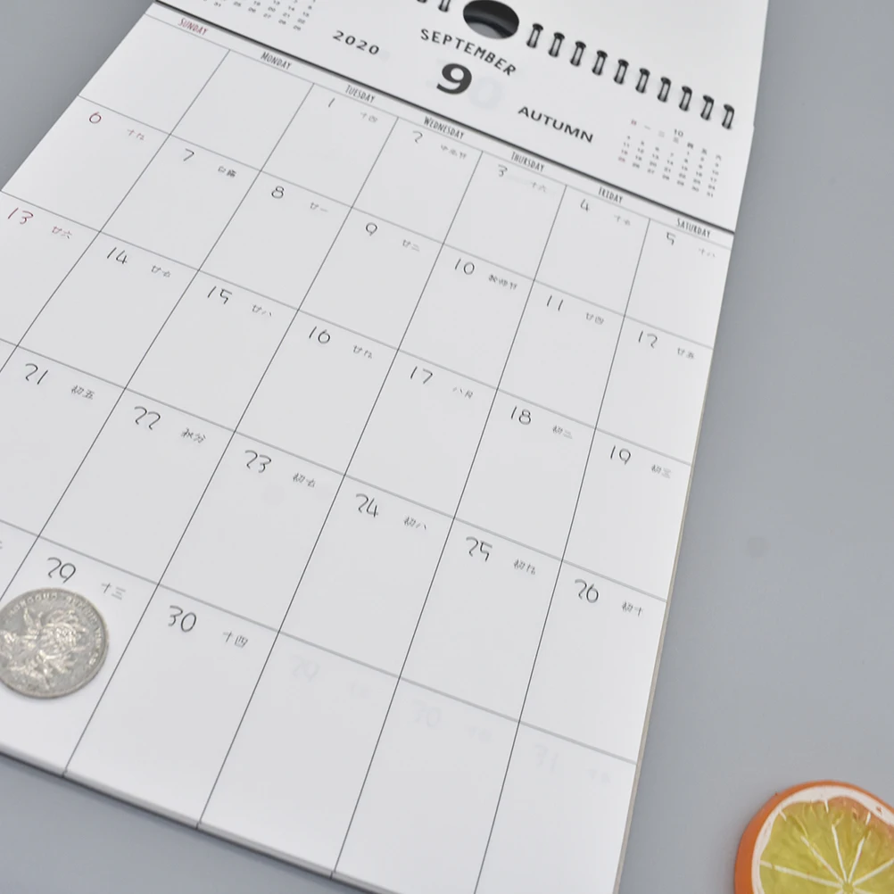 

2021 Wall Calendar Longlasting Material Planner Schedule H painted Coil Home Office Hanging Monthly Agenda Decorative