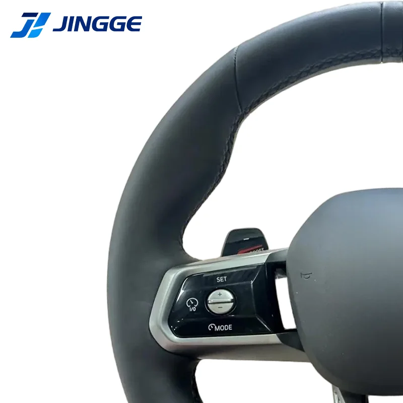 Custom Full Leather Carbon Fiber ID8 Sporty Steering Wheel LED Display for