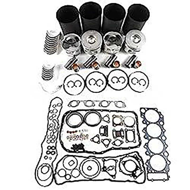 

Overhaul Kit For Isuzu 4HL1 1*Overhaul Kit 4*Cylinder Liners 4*Pistons 4*Bushings 4*Piston Pins 8*Retaining Rings 4*Piston Rings