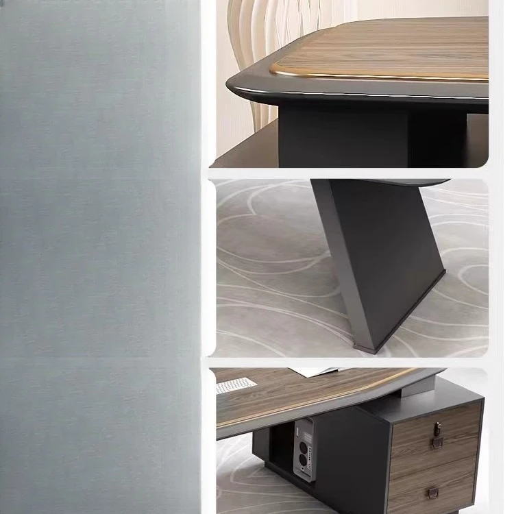 

2025 new model to the store boss simple modern president table office furniture light luxury manager large class supervisor