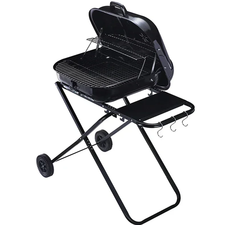 German Houshan Small Smoker Rotating Bbq Grilled Utensils Israel Smokeless Pellet Barbecue Grill Machine