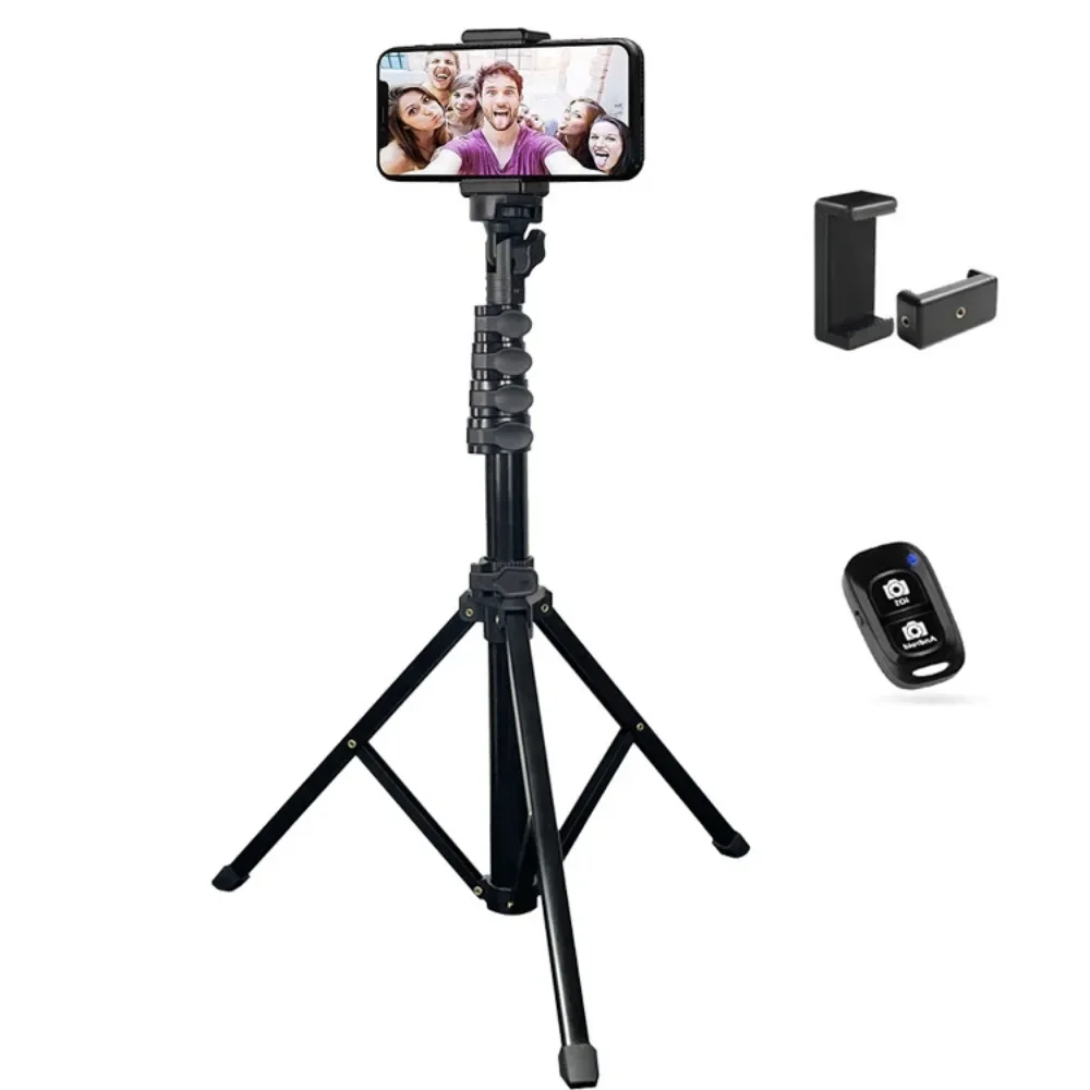 Expandable Phone Tripod Selfie Stick with Wireless Remote Compatible with iPhone Android Phones and Cameras for Travel