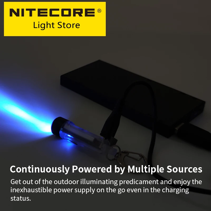 Imagem -05 - Nitecore-tikiuv Mini Keychain Light Lanterna Recarregável Usb Bateria Embutida Piscando de Aviso Branco Edc 1000mw Venda