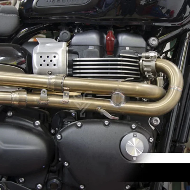 Slip‑on Motorcycle Escape Exhaust Mid Link Pipe For Triumph Street Scrambler 2017 2018 2019 2020-2021 Scrambler 900 2022-2023