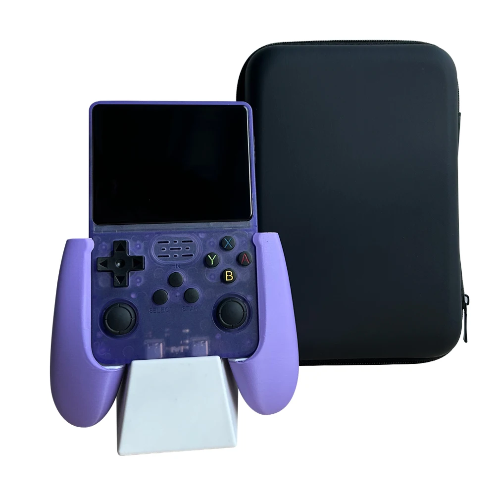 R36S Console Accessories R36S Grip Case Cover r36s Case Hardshell 3D Printing Grip and  EVA Bag for r36 s