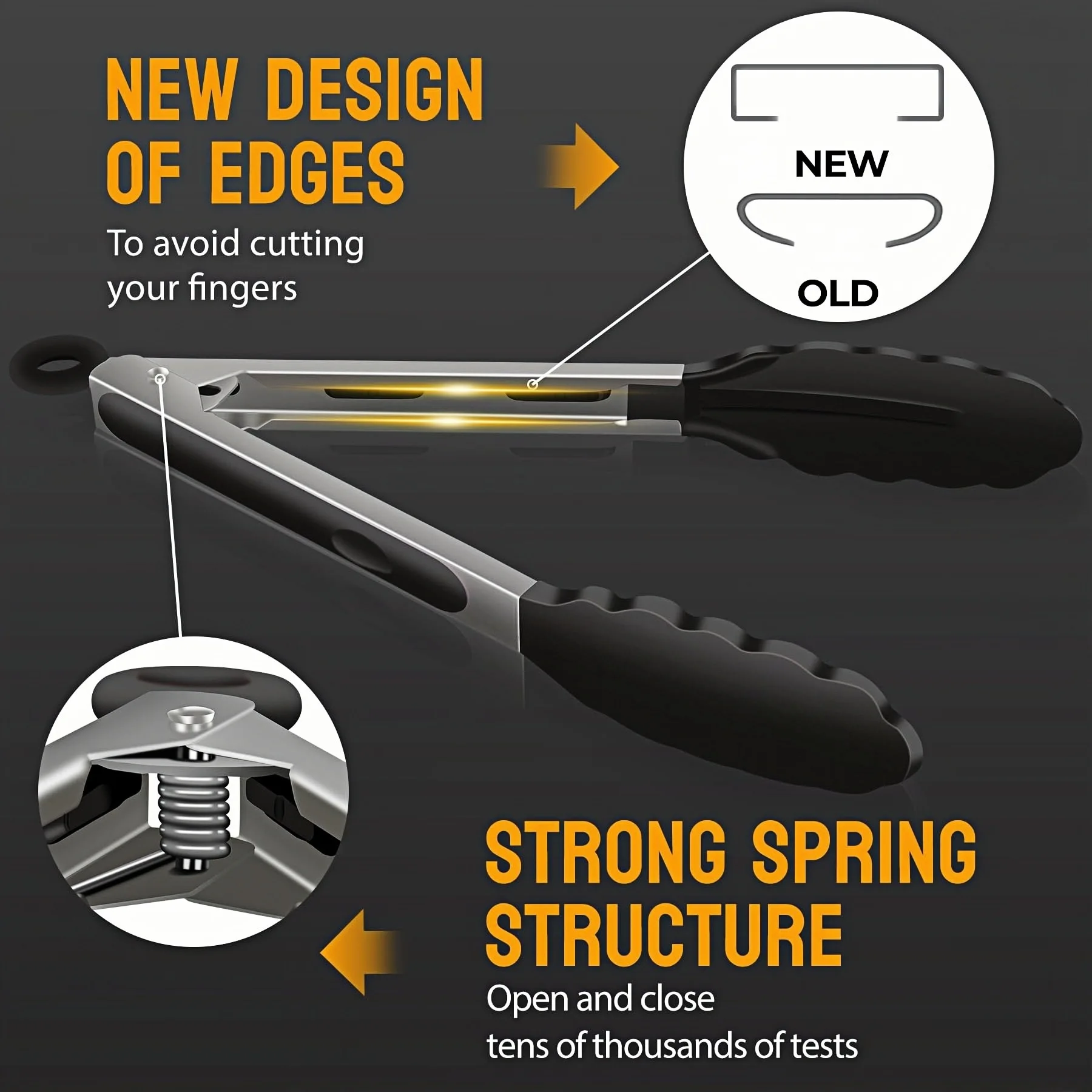 

Silicone BBQ Grilling Tongs Creative Non-slip Food 7/9/12 Inch Tongs Salad Bread Cook Clip Clamp Serving Kitchen Utensils Tongs