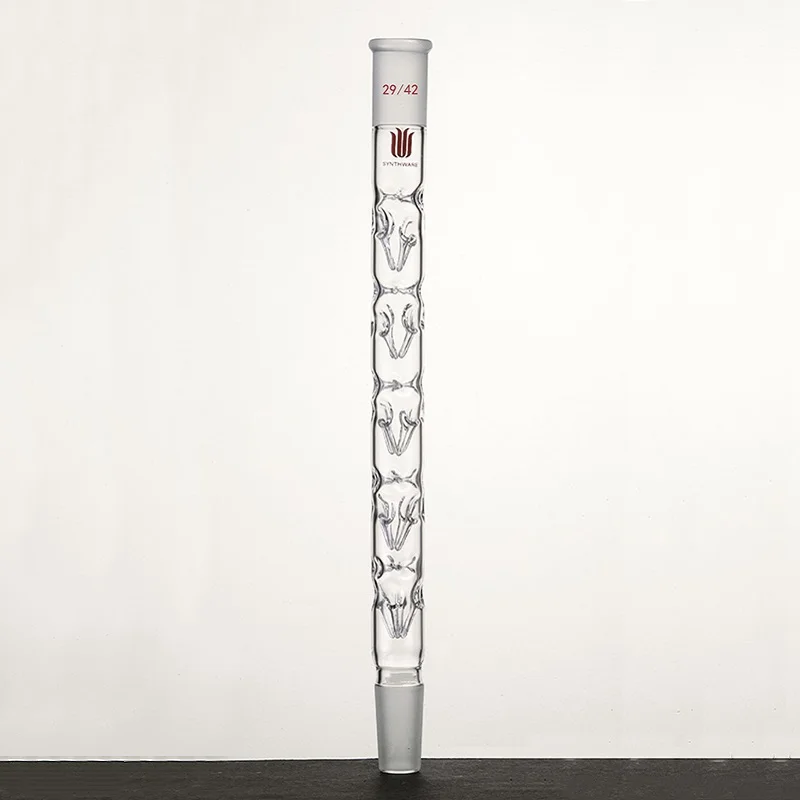 SYNTHWARE Distillation column with vertical thorn, 14/20 19/22 24/40 29/42, Effective length 75mm-400mm, Borosilicate glass, C10