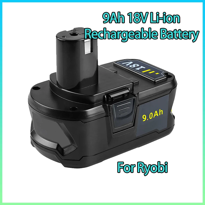 

1PCS 18V 9Ah Lithium Battery For Ryobi Lithium-ion Replacement Battery Compatible With Ryobi 18V Cordless Tool Original Charger