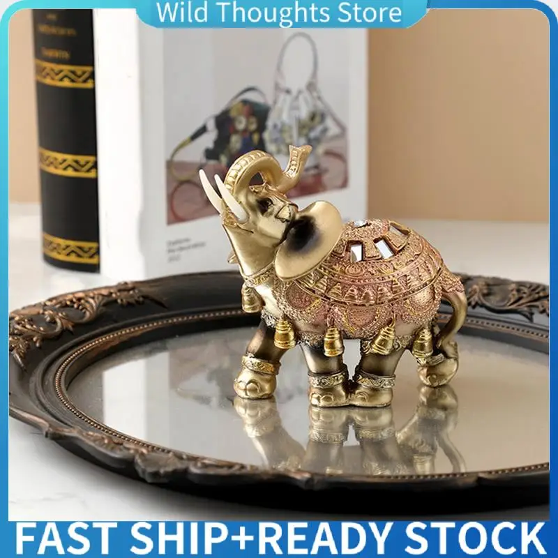

Auspicious Antique Elephant Statue Wealth Statue Birthday Gift Home Decor Elephant Statue-[Qahk]