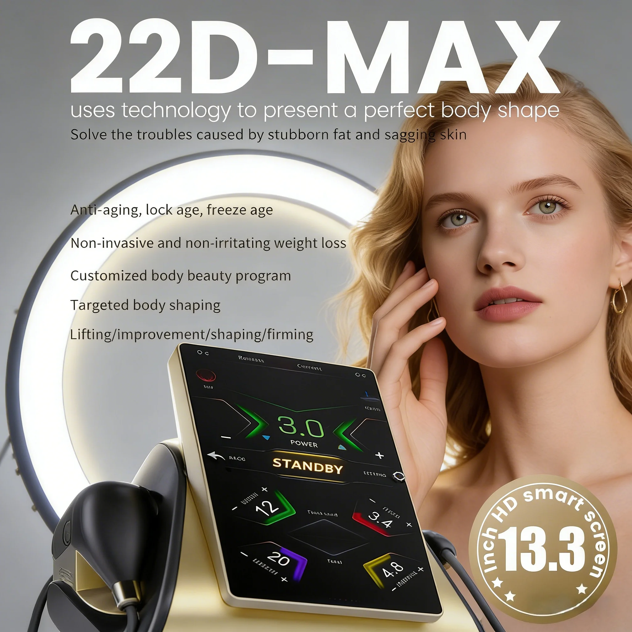 

NEW 22D MAX HIFU Beauty Equipment Machine for Facial Tightening Slimming And Fat Reduction Latest Model