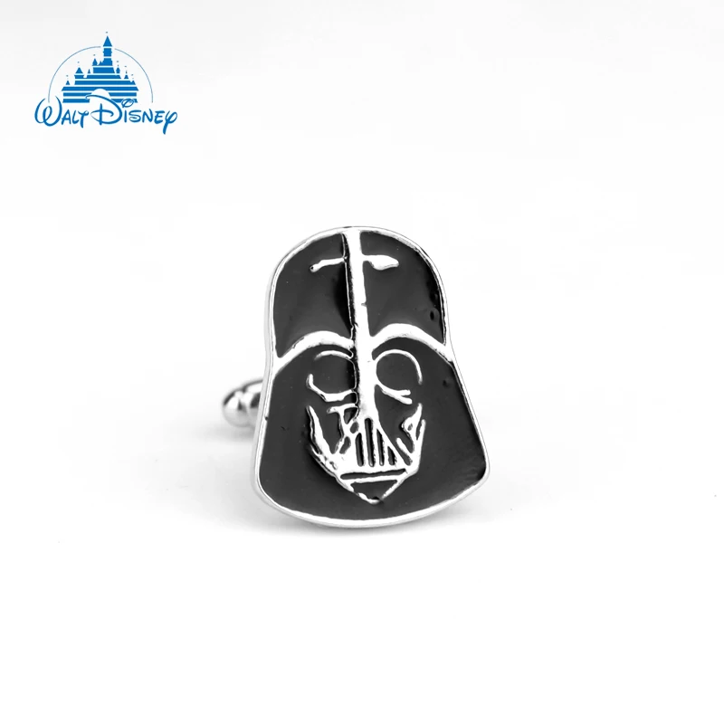 Disney Sci-fi Movie Star Wars Character Black Warrior Darth Vader Cufflinks Trendy Cufflinks Jewelry Accessories Gifts For Fans