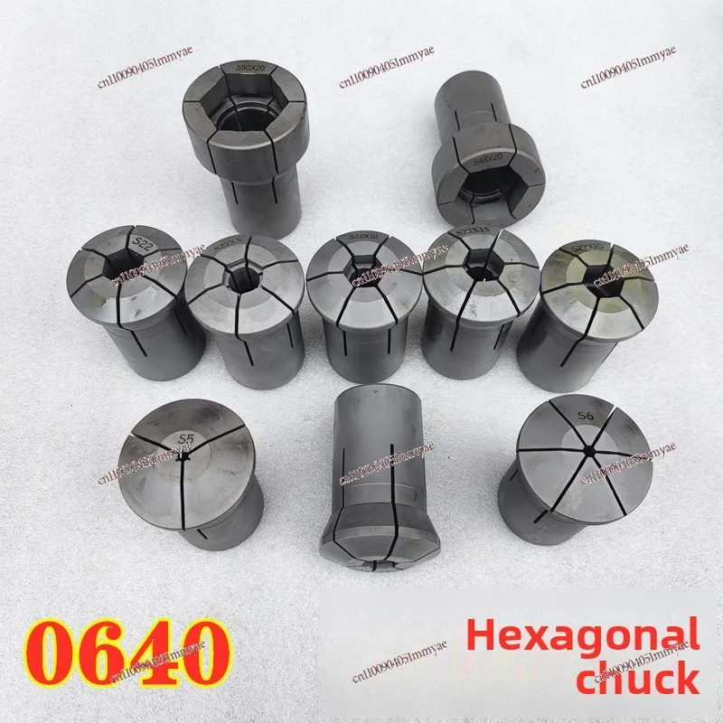 Large 6 angle chuck instrument numerical control lathe hexagonal 6 open chuck high frequency