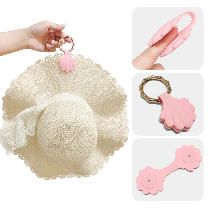 1/5Pcs Travel Backpack Handbag Magnetic Cap Clip Portable Magnetic Anti-Lost Silicone Cap Clip Hand-Free Sun Hats Holder On Bag