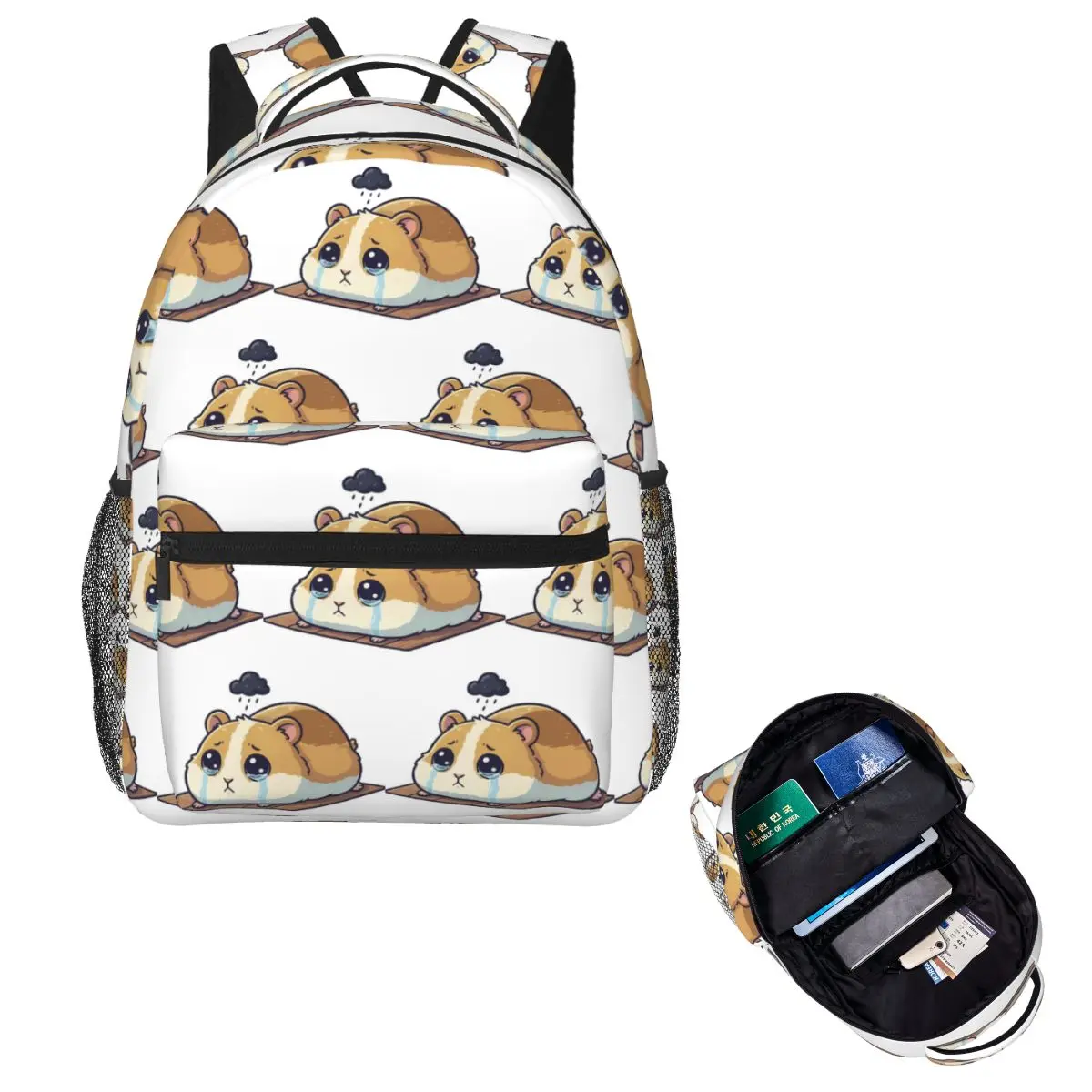 

Defeated Sad Hamster Pancake - Giving Up Meme Student Backpack School Bag Daypack for Men Women Fashion Bookbag Shoulder Bags