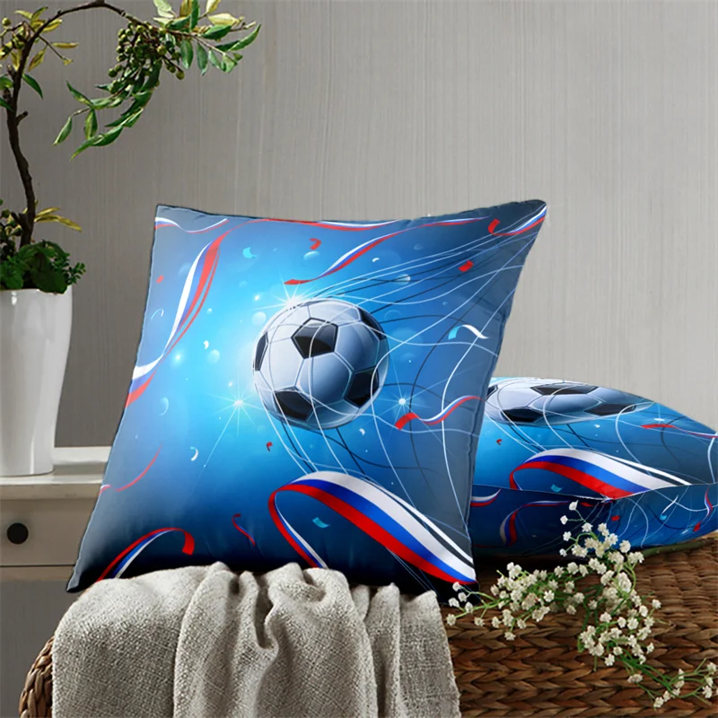 Football, Basketball Pillow Cover Sofa Cushion Fashion Printing Sofa Chair Pillow Cover Car Mat Bed Pillow Cover Home Decoration