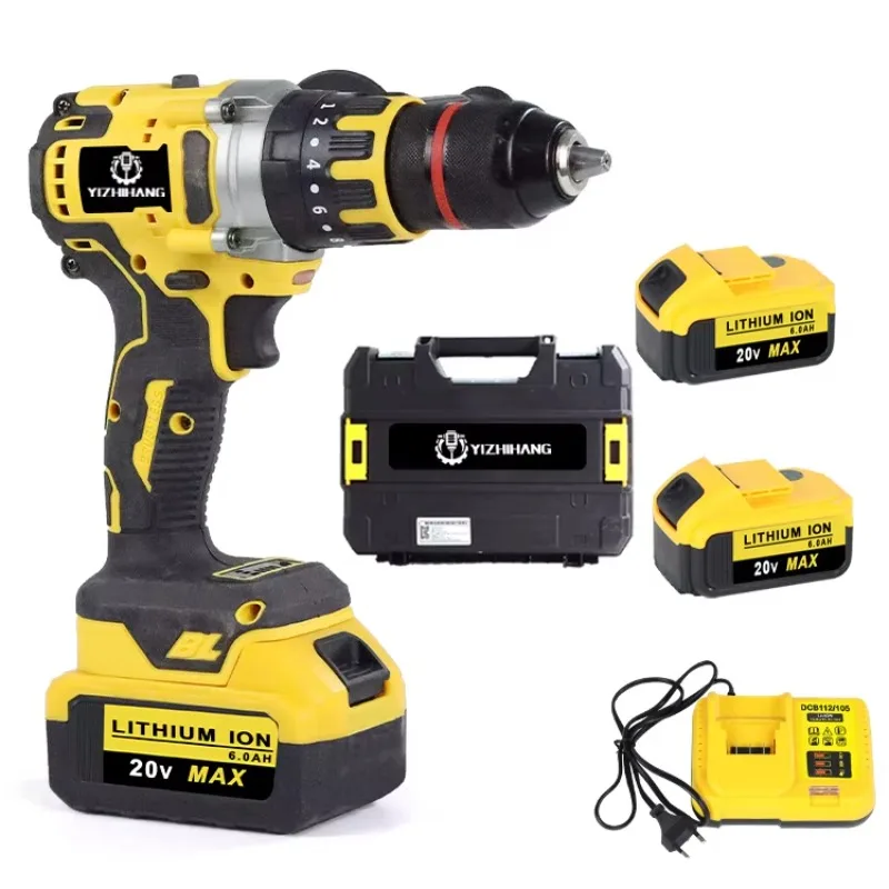 [Hot Sale] 21V Cordless Impact Drill 2-Speed Brushless Motor Industrial Use Soft Start Variable Speed Core Drilling Tools Batter
