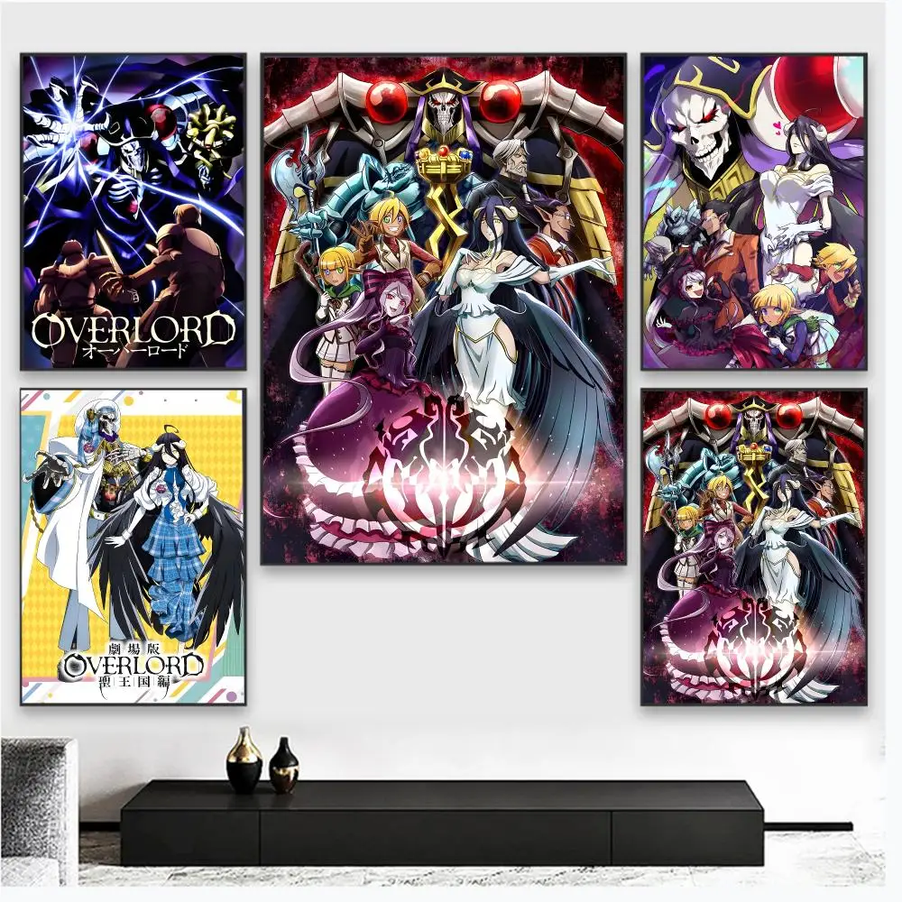 Anime O-OVERLORD Poster Wall Art Poster Pictures, Aesthetic Home Decor For Living Room Bedroom Office