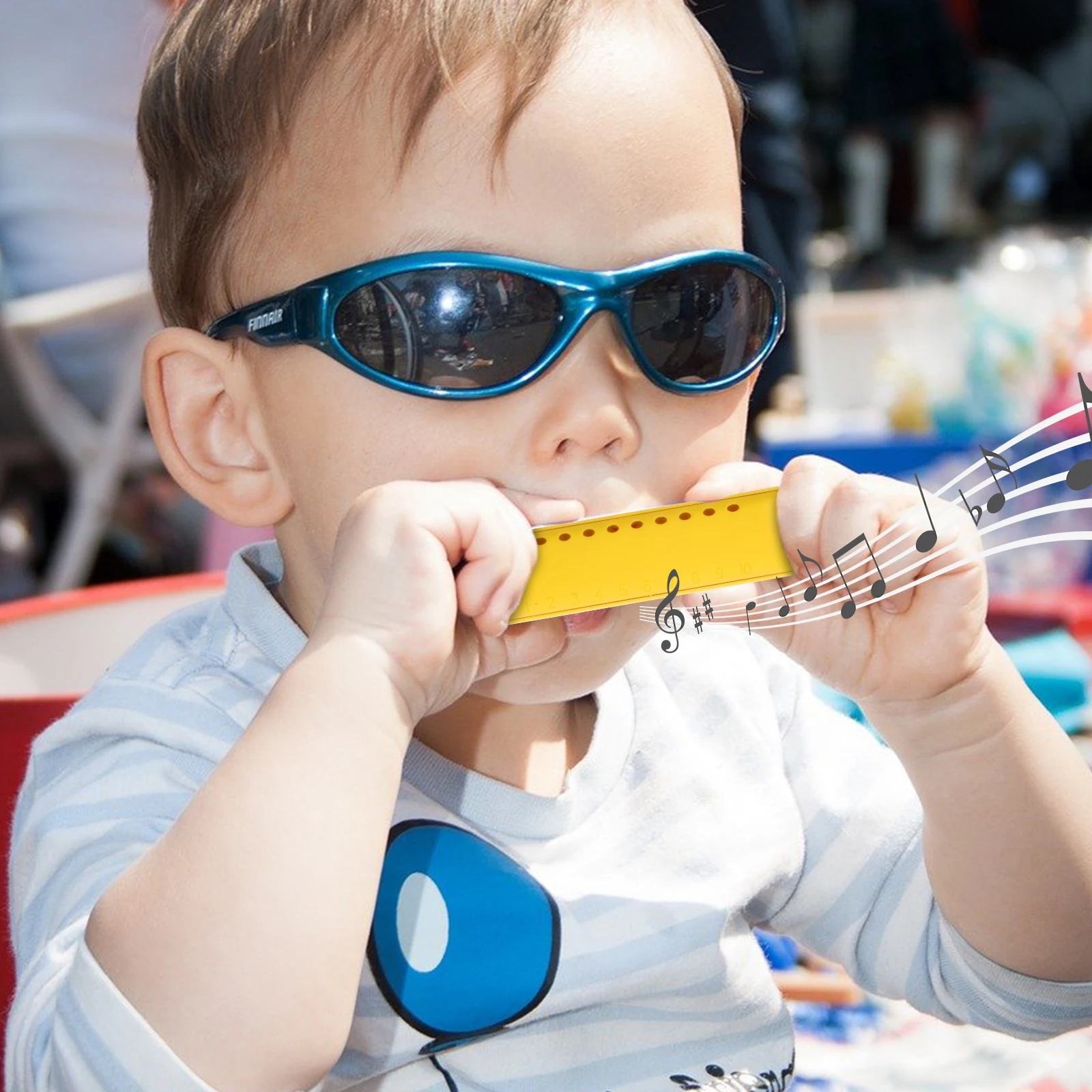 

1set Beginner Harmonica 10-hole 20 Tones Diatonic ABS Material Musical Instrument for Kids Adults Blues Jazz Rock Toddler Toys
