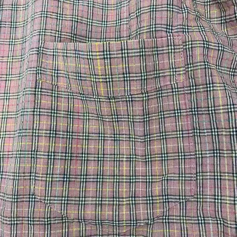 Vintage Style 1:1 OUR LEGACY Lapel Pink Shirt Plaid Loose Mens Womens Shirt Premium Long Sleeve Shirt