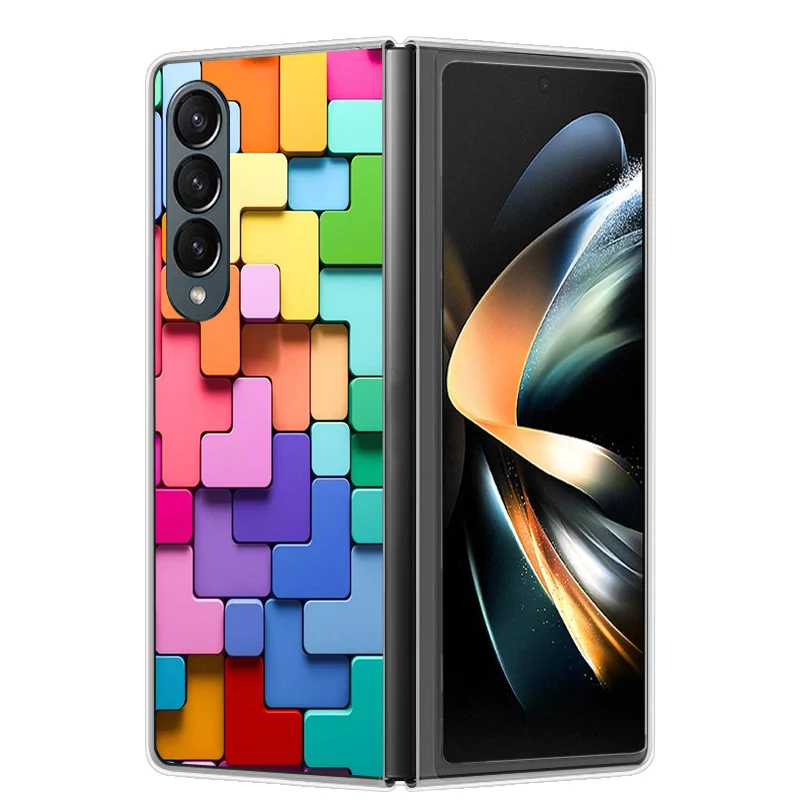 Para Samsung Z Fold 5 funda bonita de moda dura transparente para teléfono Samsung Galaxy Z Fold5 5G ZFold 4 6 5G carcasa protectora ZFold6