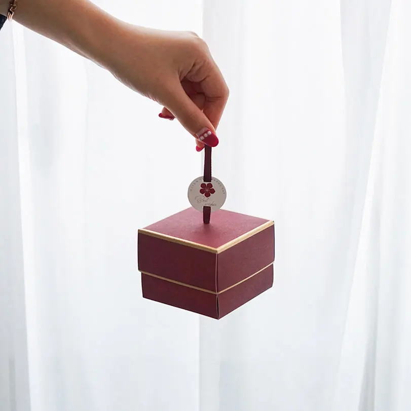 INS Wind Red Petal Candy Box, Personality, Candy Box, Thanksgiving, Christmas, Luxury Wedding Supplies, Packaging Bags