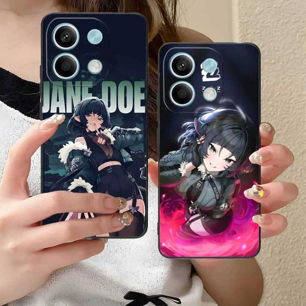 حافظة هاتف Zenless Zone Zero Jane Doe لهاتف Xiaomi Redmi Note 14 13 12 11 A5 3 2 1 Pro Plus 4G 5G غطاء حماية مطبوع ملون #2