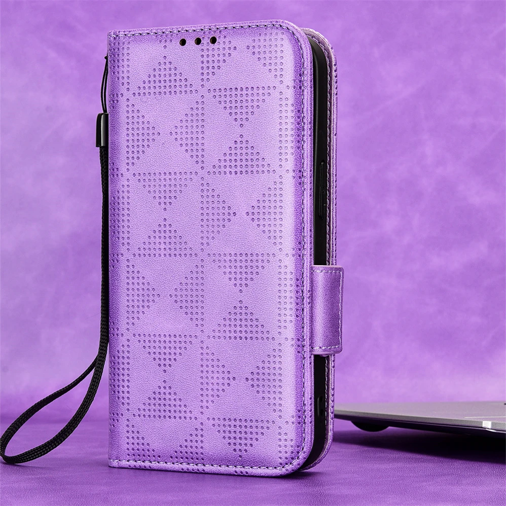 Purple Flip Phone Case For TCL 403 405 406 408 40R 40SE 506D Lon X 30 PLUS 303 Unicorn Magnetic Card Holder Wallet Stand Cover