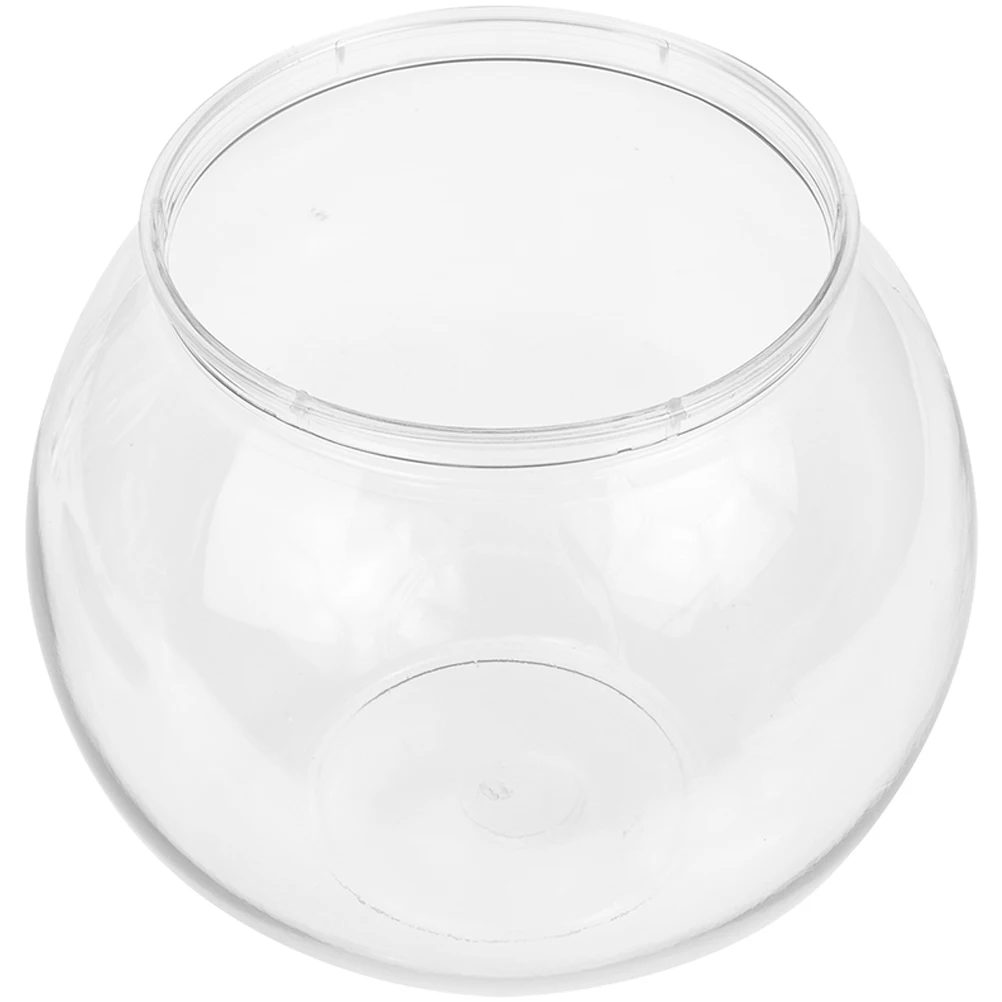 

Spherical Fish Tank 17cm Diameter Clear PET Plastic Mini Aquarium DIY Terrarium for Fish Shrimp Turtle Crab Planter Water Plant