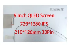 9 Inch IPS LCD 30pin 210*126mm 720*1280 QLED High Resolution Mipi LCD For Radio Replacement Parts SAT090BO3036R17 CC3