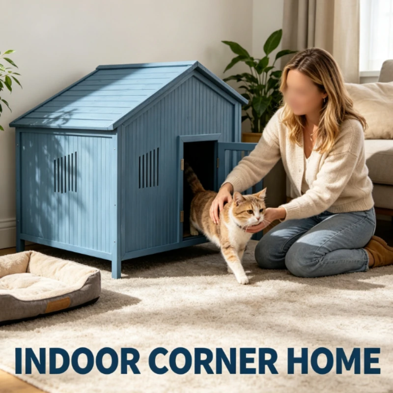 Outdoor villa household multi-cat nest large oversized large space cat nest evasion house outdoor integration - view 5