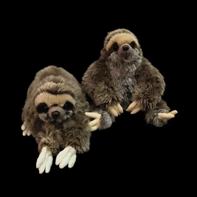 

Simulated Sloth Plush Toy Doll Cute Dolls in The Zoo Male and Female Three-toed Sloths Lifelike Animals Doll Kawaii Toy Gifts