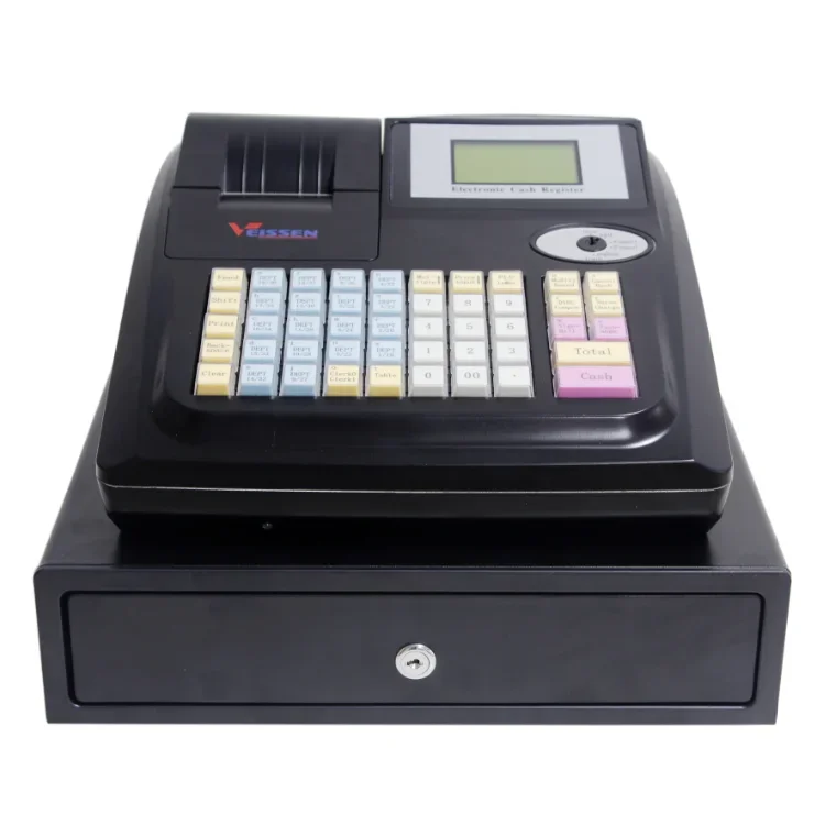 Stock Products Built In 58mm Printer Drawer Cash Register Cashier Machine VEISSEN Caisse Enregistreuse