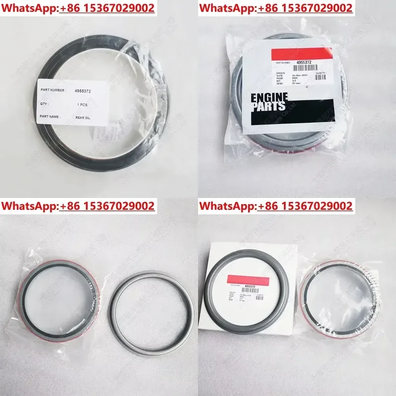 2Pcs Engine Assembly Crankshaft Rear Oil Seal Compatible with 4955372 3909411 3904354 4936646